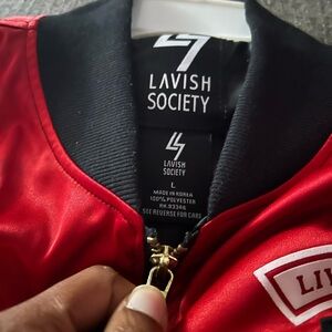 Lavish Society live to ride Red and Black Jacket